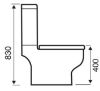 Options 600 WC Suite white Open Back Technical Drawing